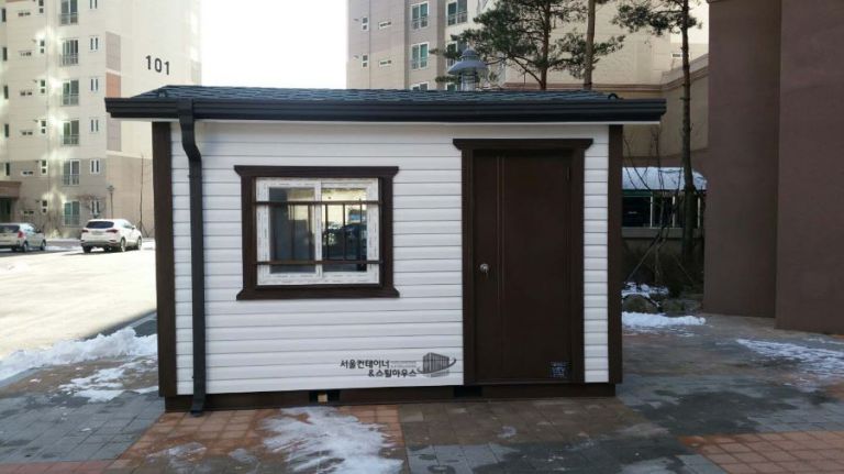   태백 대산아파트 관리사무소 용도 3m*4m 컨테이너형 방가로