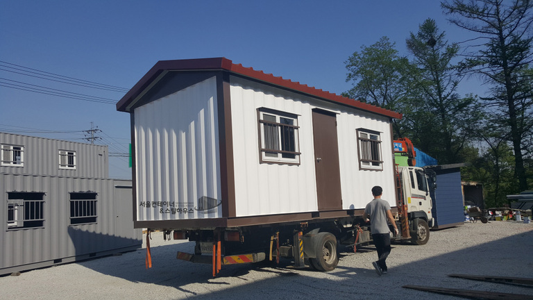    3m*6m 컨테이너+골지붕작업+유색페인트 도색 제품, 태백출고