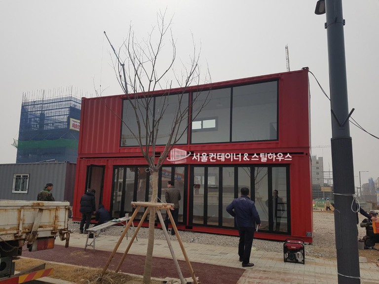  평택 고덕 여염리로 분양사무실 컨테이너 제작 설치완료