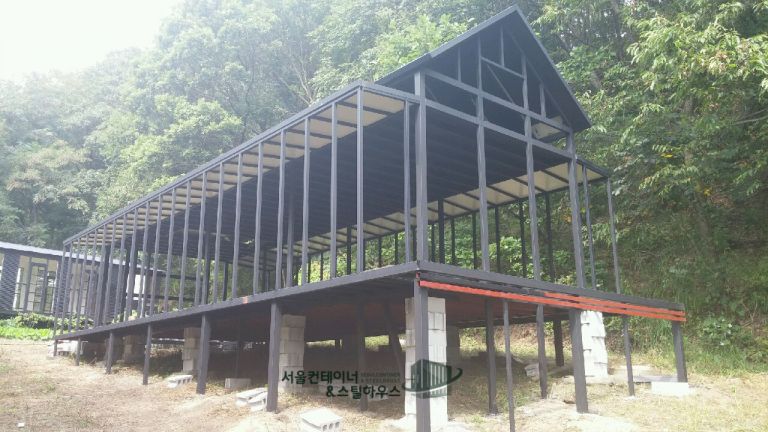  충주 광혜원면 컨테이너 지붕공사 완료