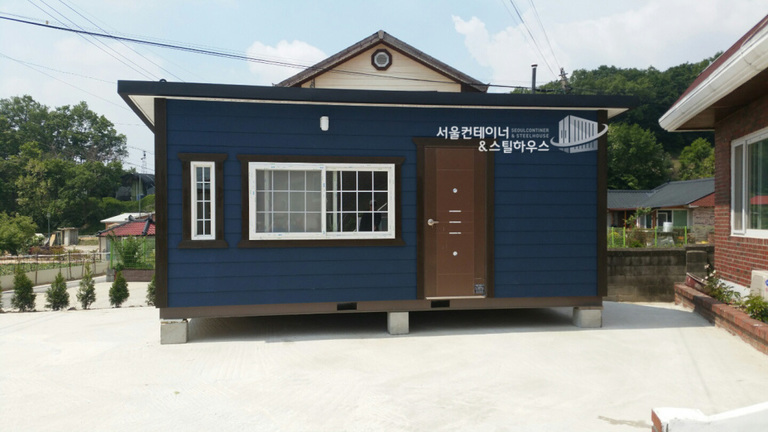  여주 이동식주택 3m*6m 씨멘트싸이딩외장  출고